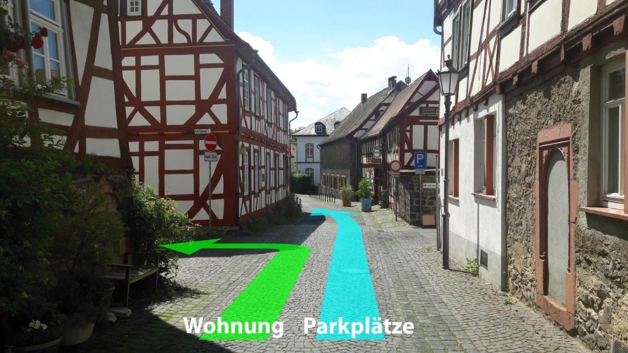 Historische Ferienwohnung Mit Kamin In Lich Exteriör bild